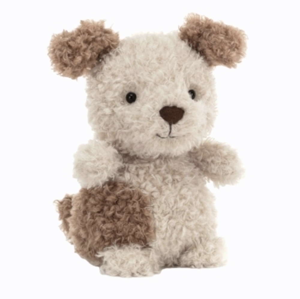 Jellycat Plush "Little Pup" Stuffed Animal - Cream & Brown